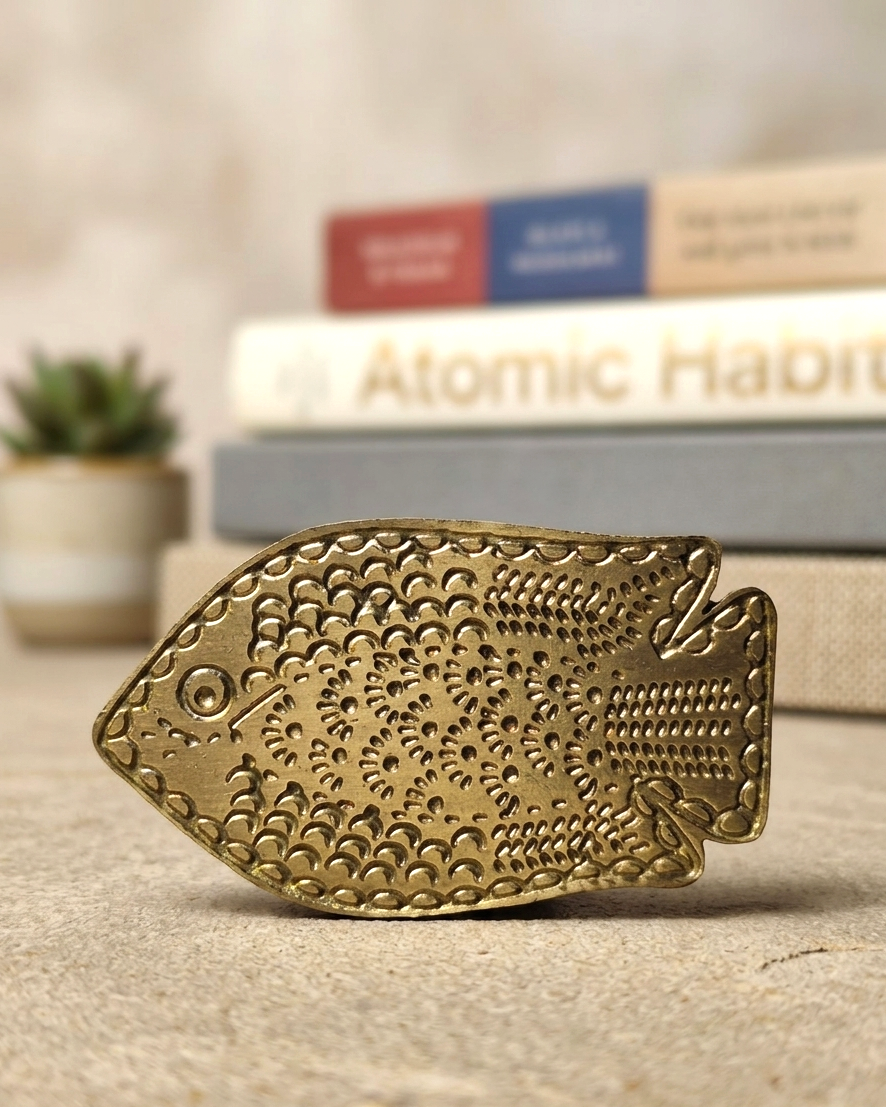 matsya brass bookmark