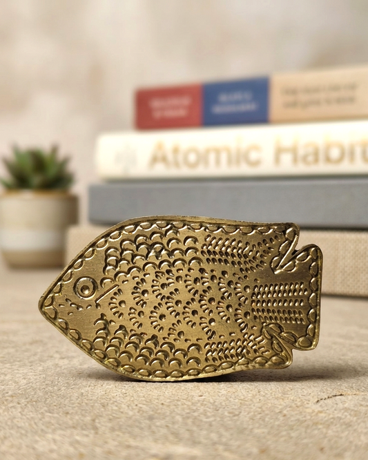 matsya brass bookmark